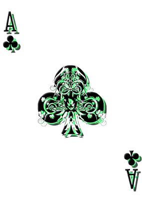 Ace of Clubs Photoshopped